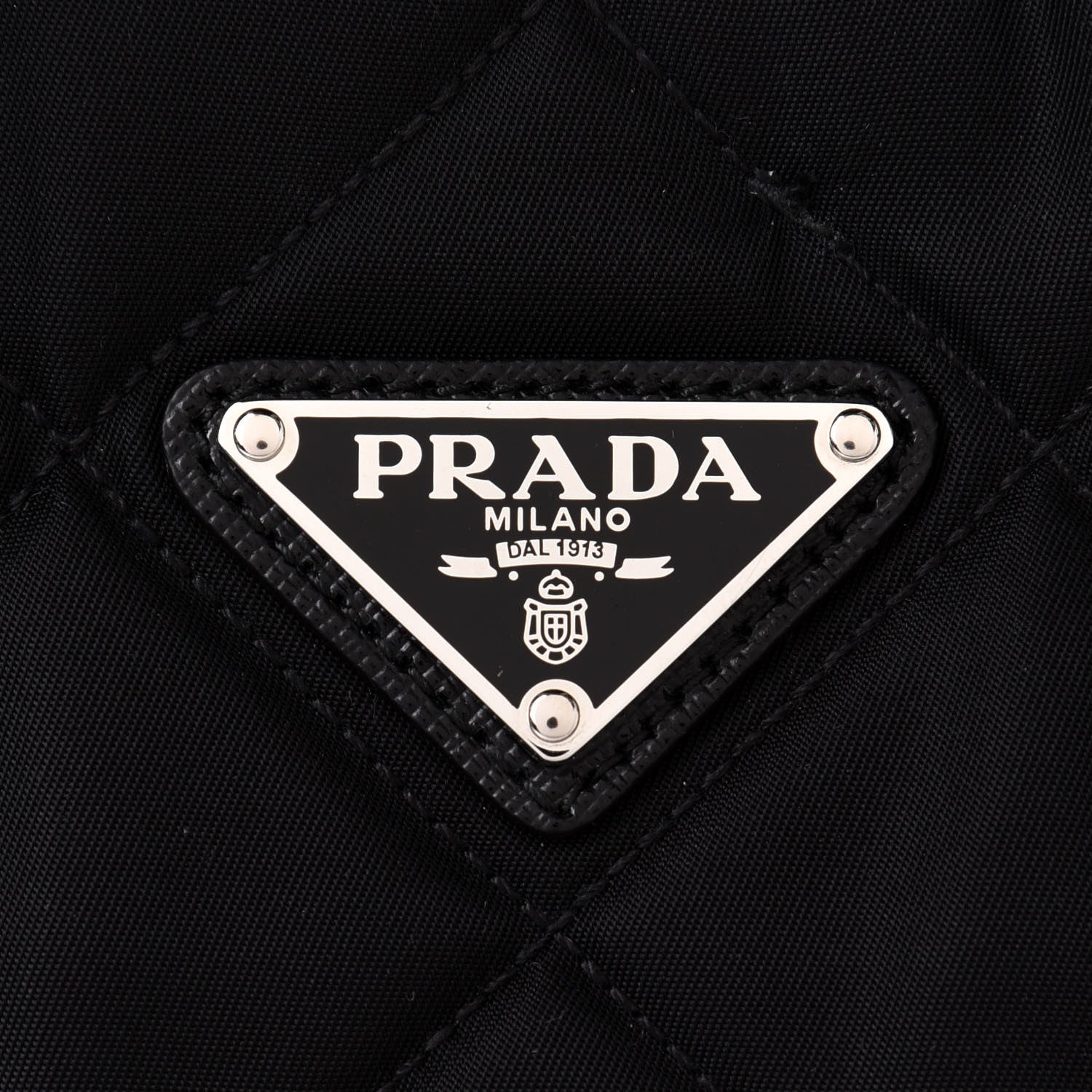 Prada Tessuto Nylon Quilted Shopping Tote Black 7 of 9