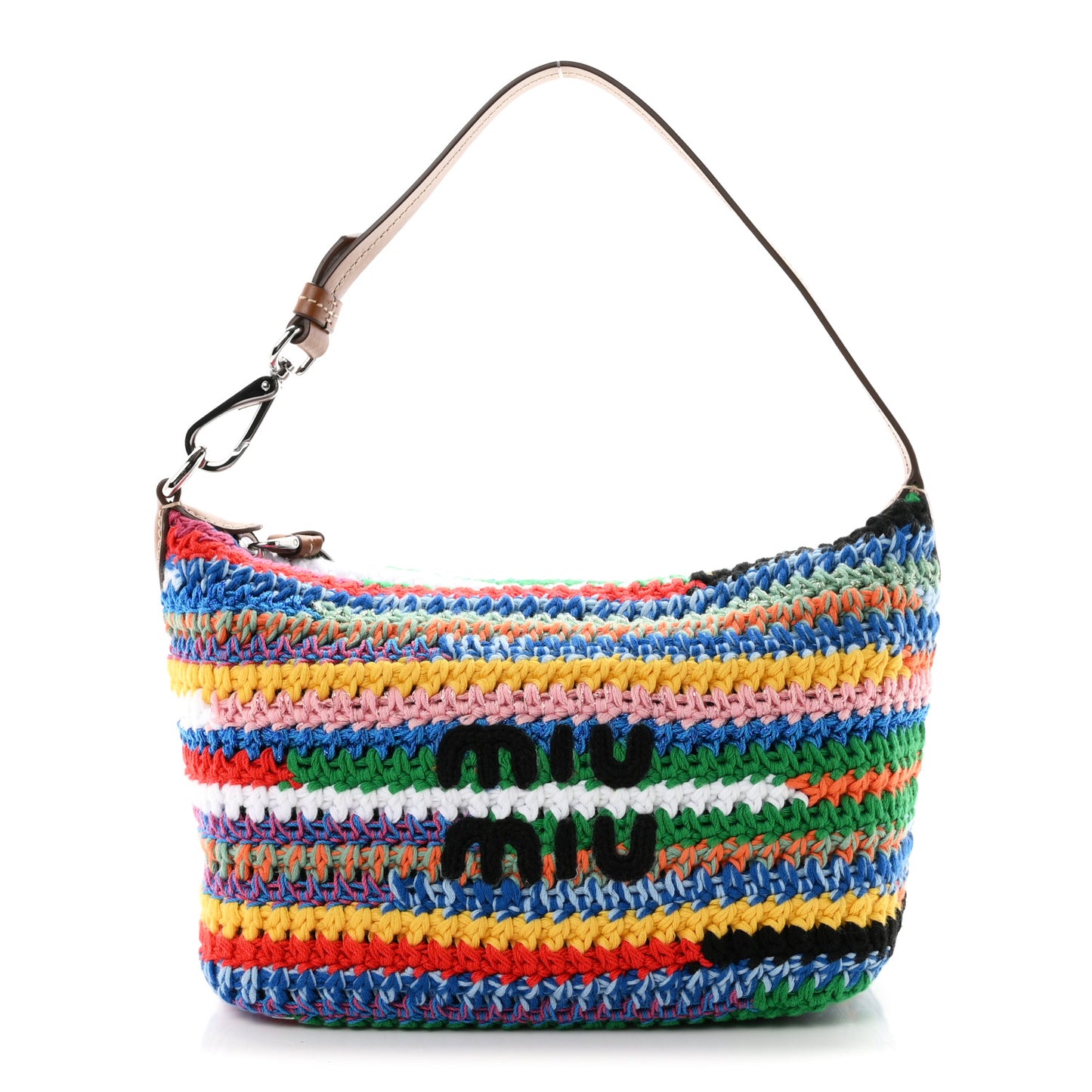 Fabric Crochet Pouch Multicolor