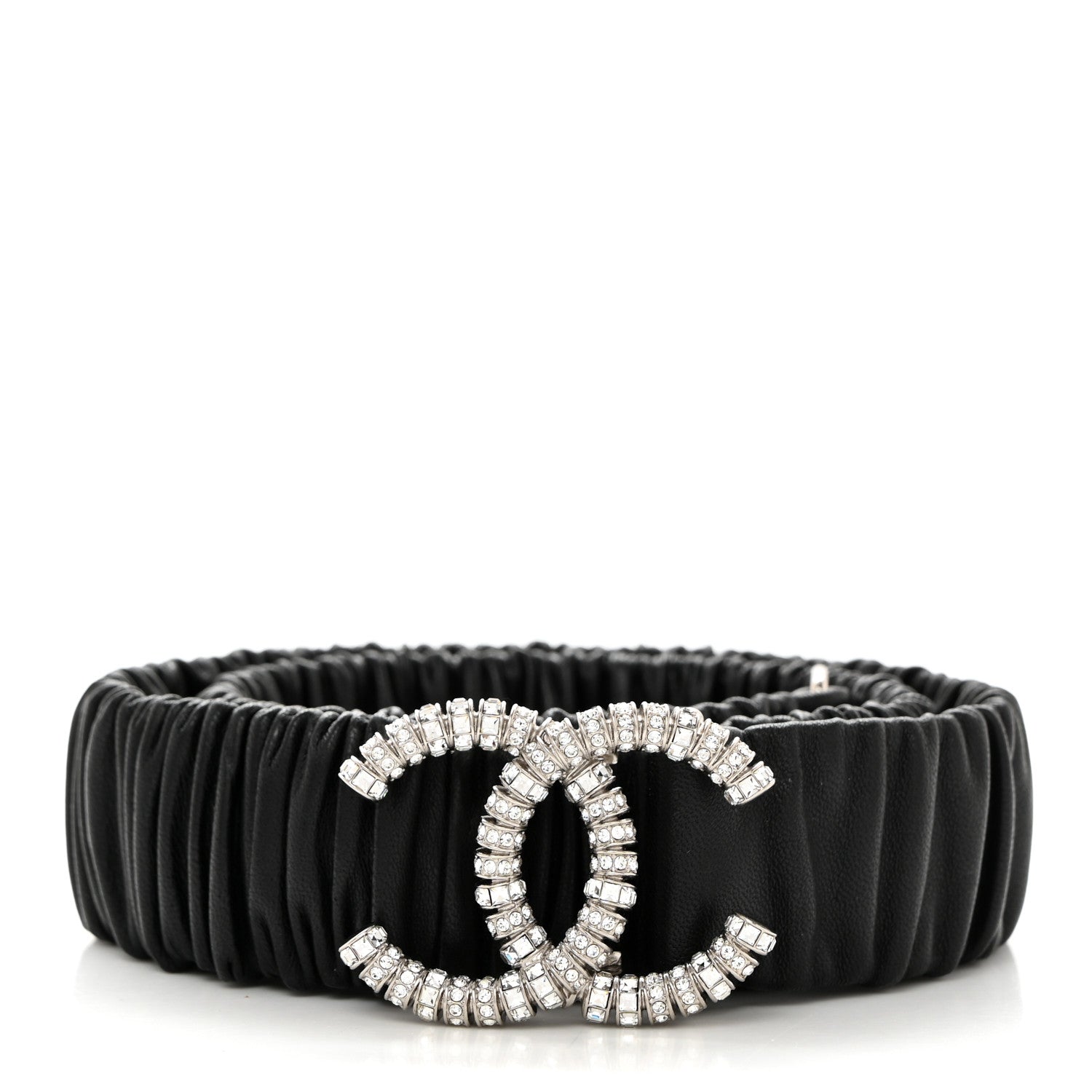 Chanel Calfskin Crystal CC Belt 70 28 Black 1 of 5