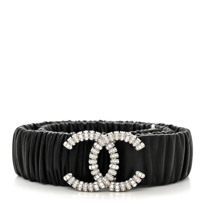 Chanel Calfskin Crystal CC Belt 70 28 Black 1 of 5