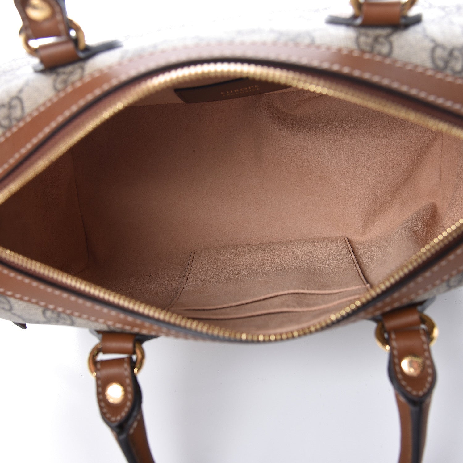 Gucci GG Supreme Monogram Bee Embroidered Small Boston Beige Tuscany 5 of 11
