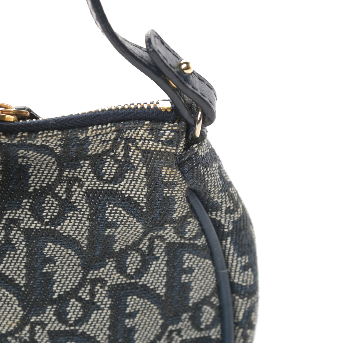 Christian Dior Monogram Mini Saddle Pochette Navy 13 of 14