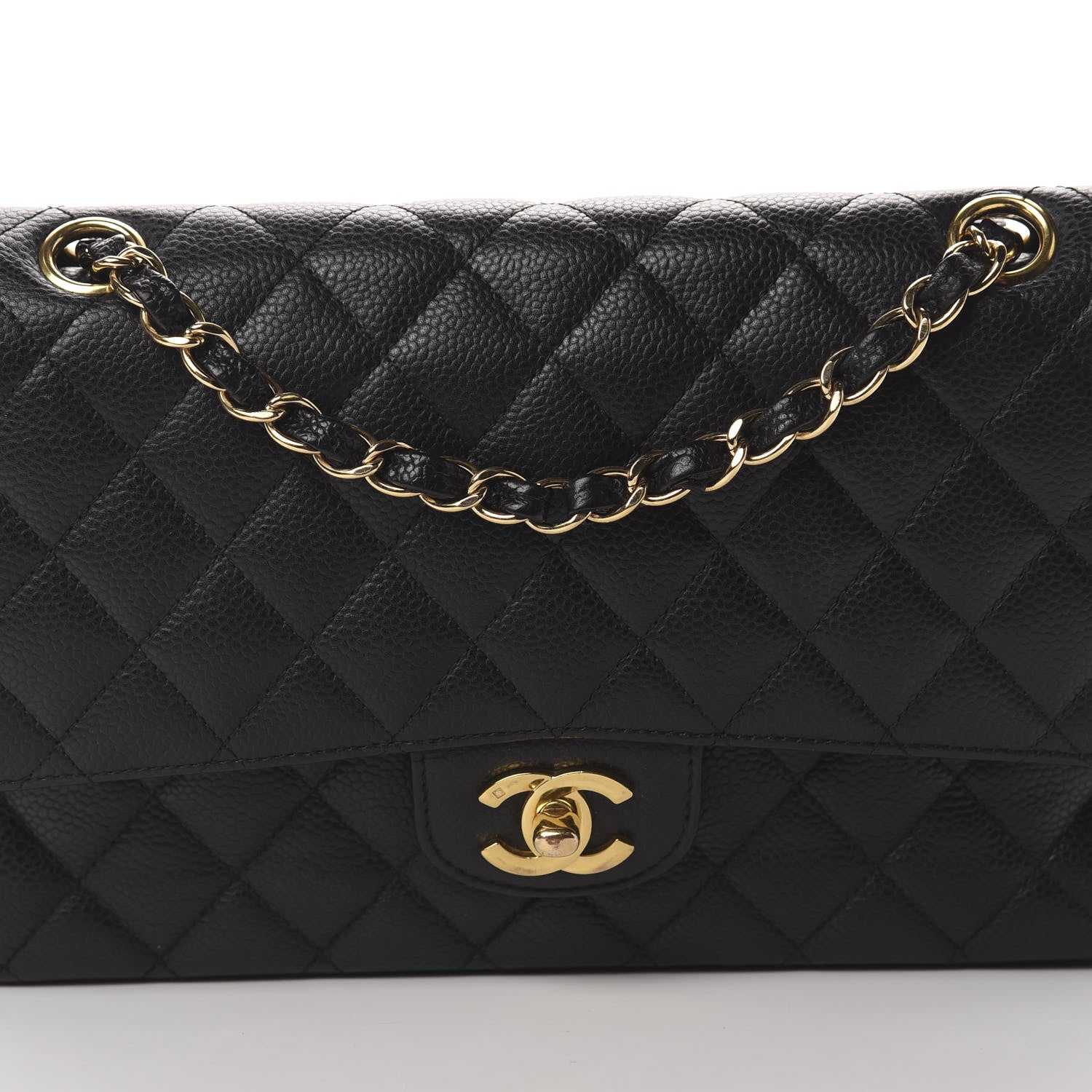 Chanel Caviar Quilted Medium Double Flap Black 8 of 12