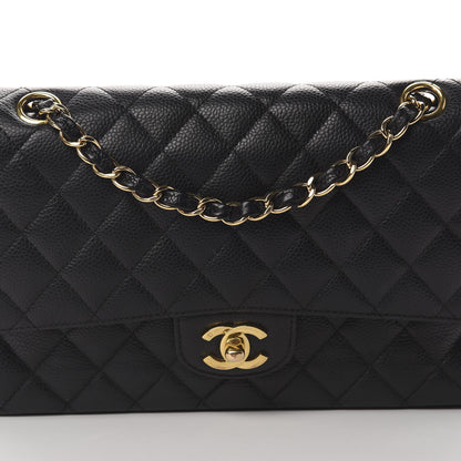Chanel Caviar Quilted Medium Double Flap Black 8 of 12