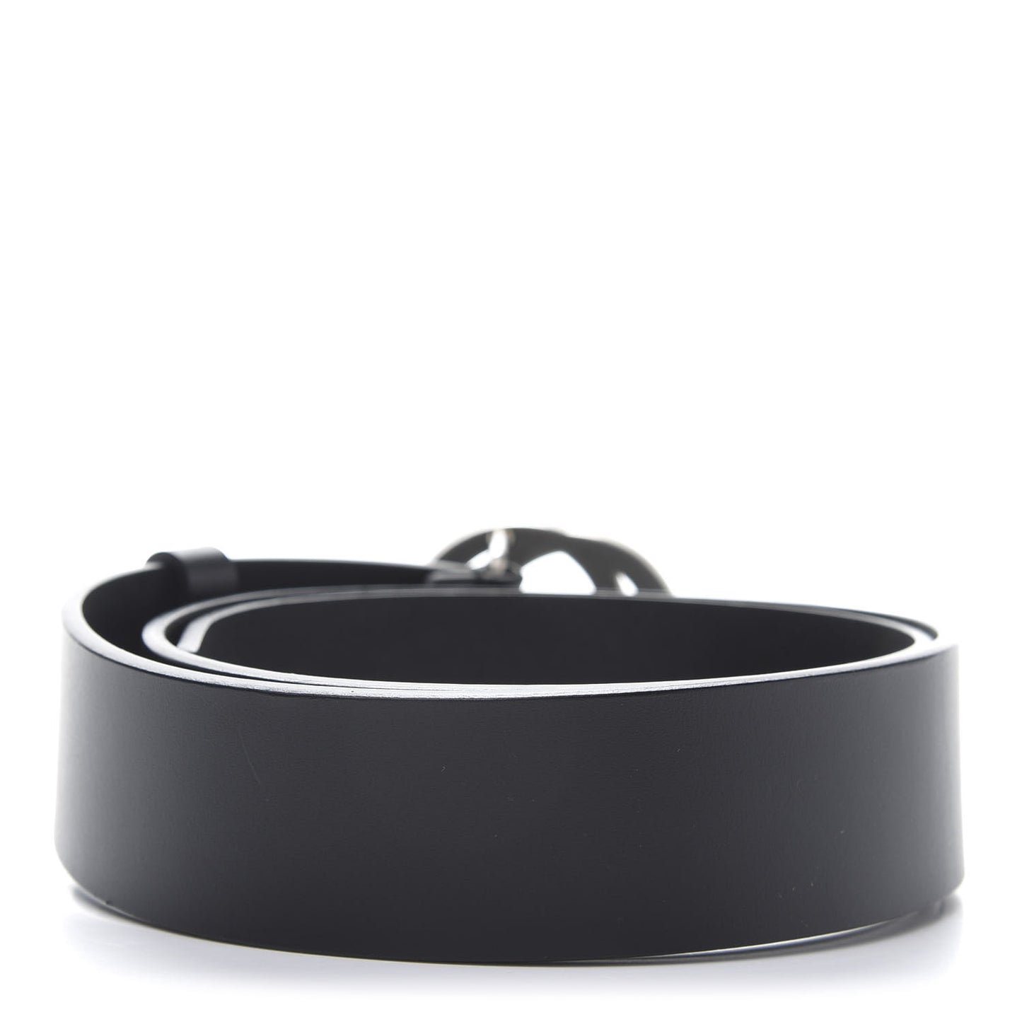 Selleria Calfskin Nickel Interlocking G 37mm Belt 85 34 Black