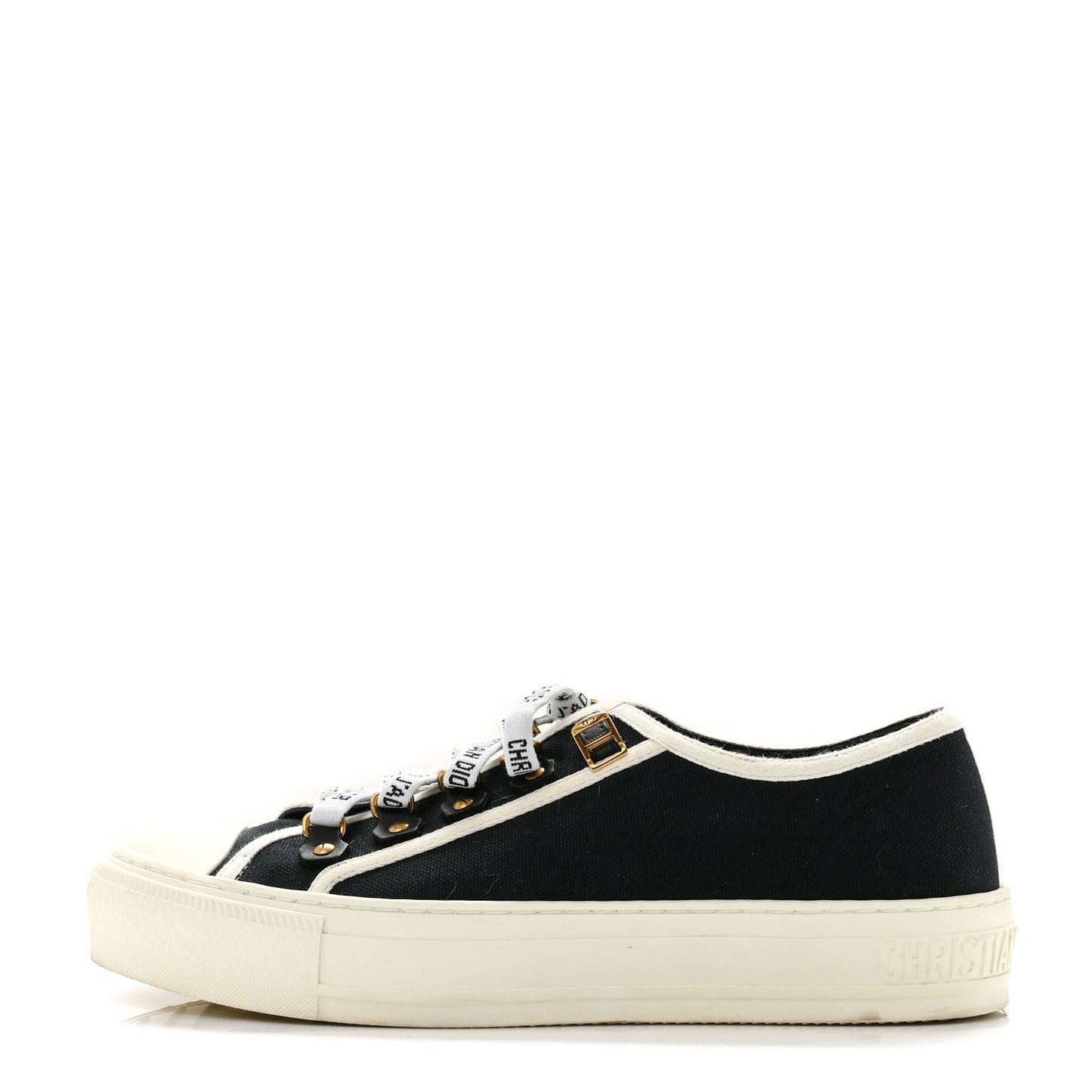 Canvas Walk'N'Dior Low Top Sneakers 38 Black