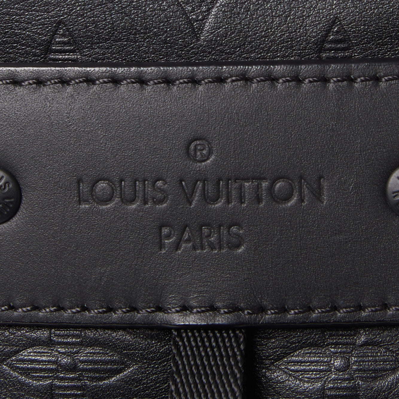 Calfskin Monogram Shadow Discovery Backpack Black