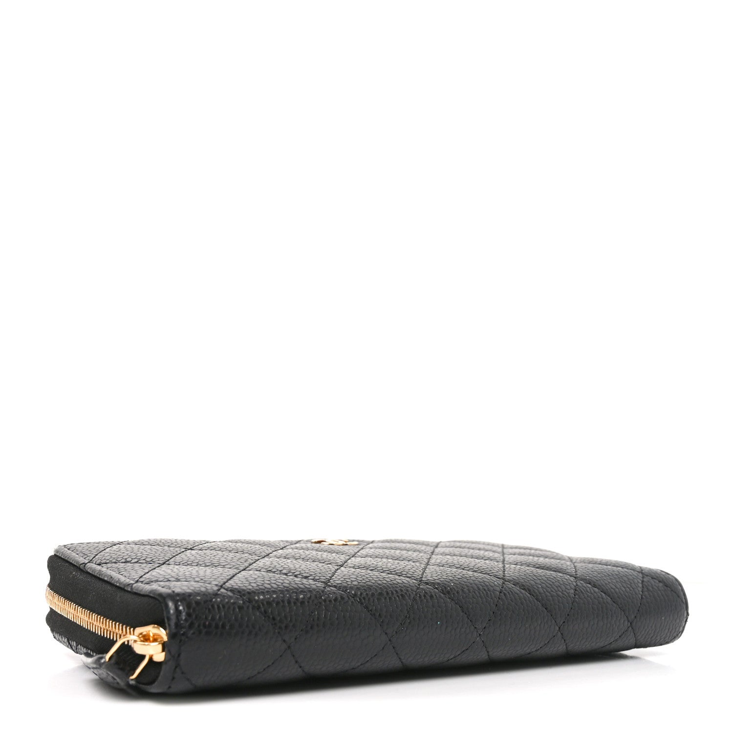 Chanel Caviar Quilted Large Gusset Zip Around Wallet Black 4 of 9