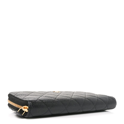 Chanel Caviar Quilted Large Gusset Zip Around Wallet Black 4 of 9