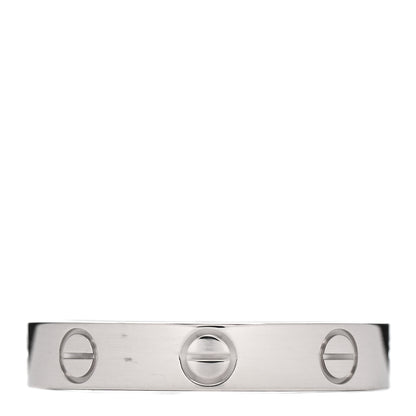 Cartier 18K White Gold 3.5mm LOVE Wedding Band Ring 54 6.75 3 of 6