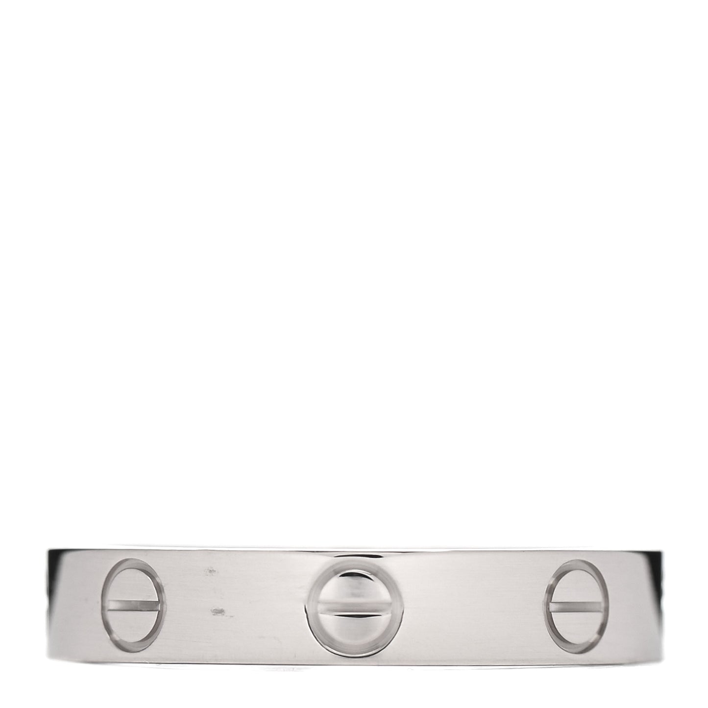 18K White Gold 3.5mm LOVE Wedding Band Ring 54 6.75