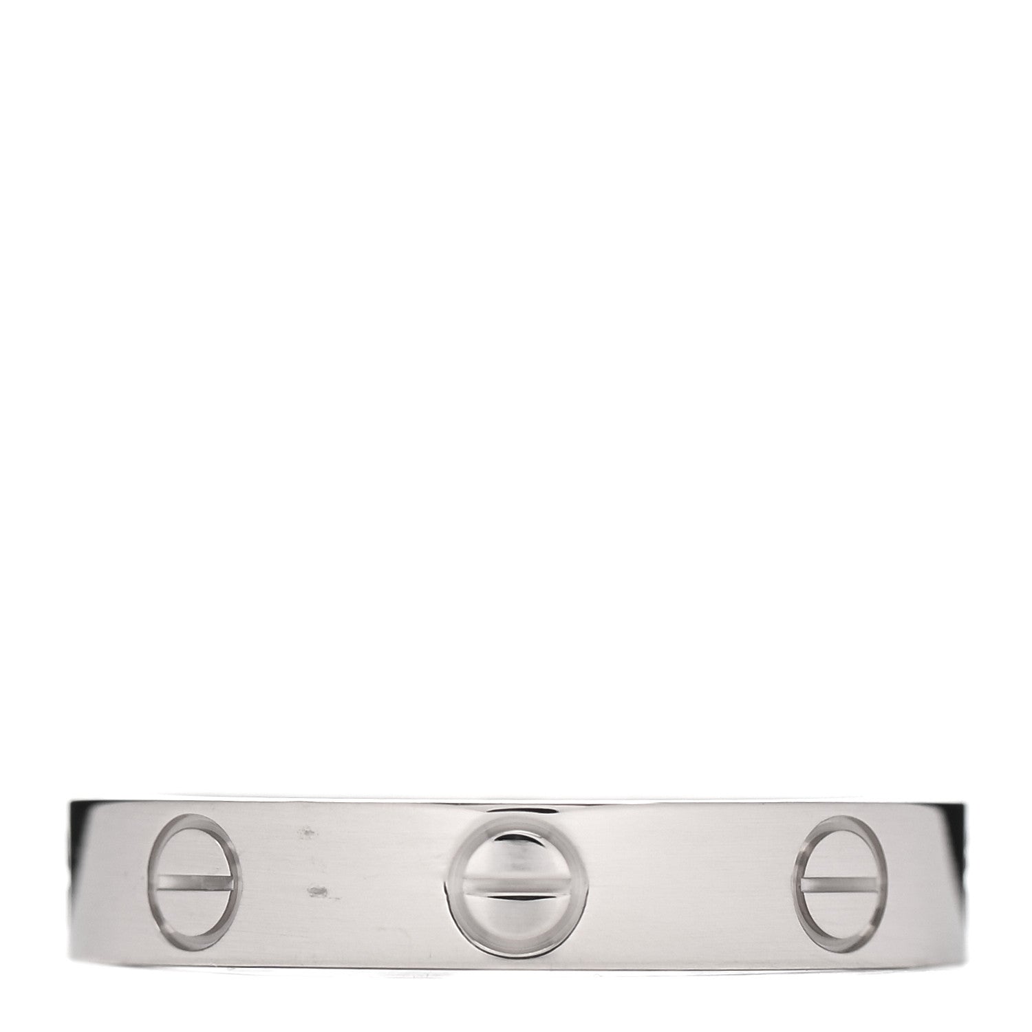 Cartier 18K White Gold 3.5mm LOVE Wedding Band Ring 54 6.75 3 of 5