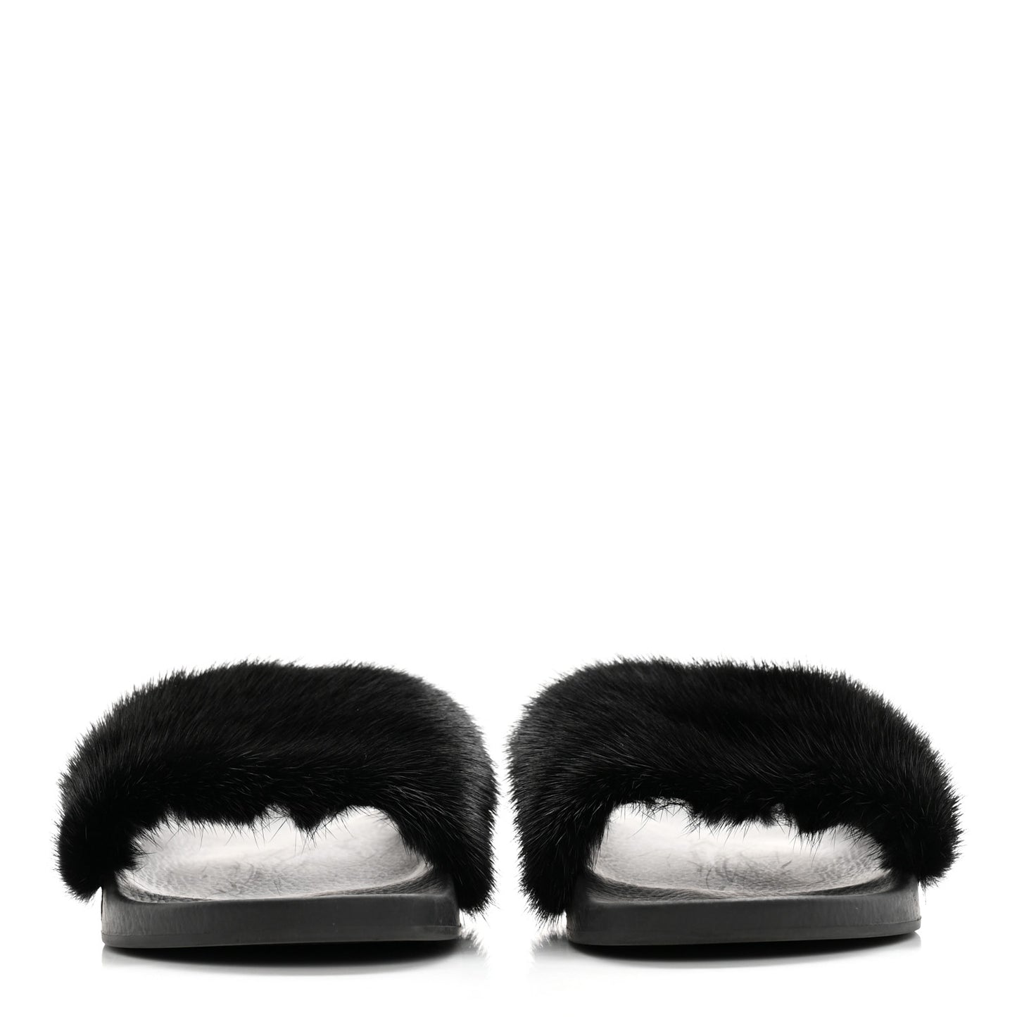 Mink Rubber Slide Sandals 37 Black