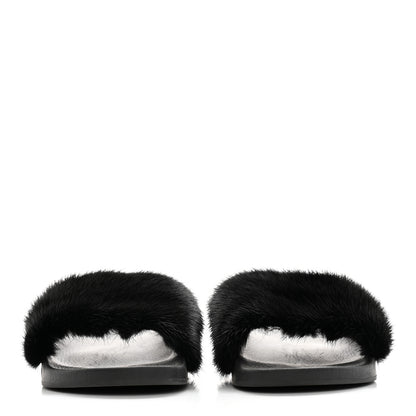 Givenchy Mink Rubber Slide Sandals 37 Black 2 of 10