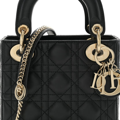 Christian Dior Lambskin Cannage Mini Lady Dior Black 8 of 12