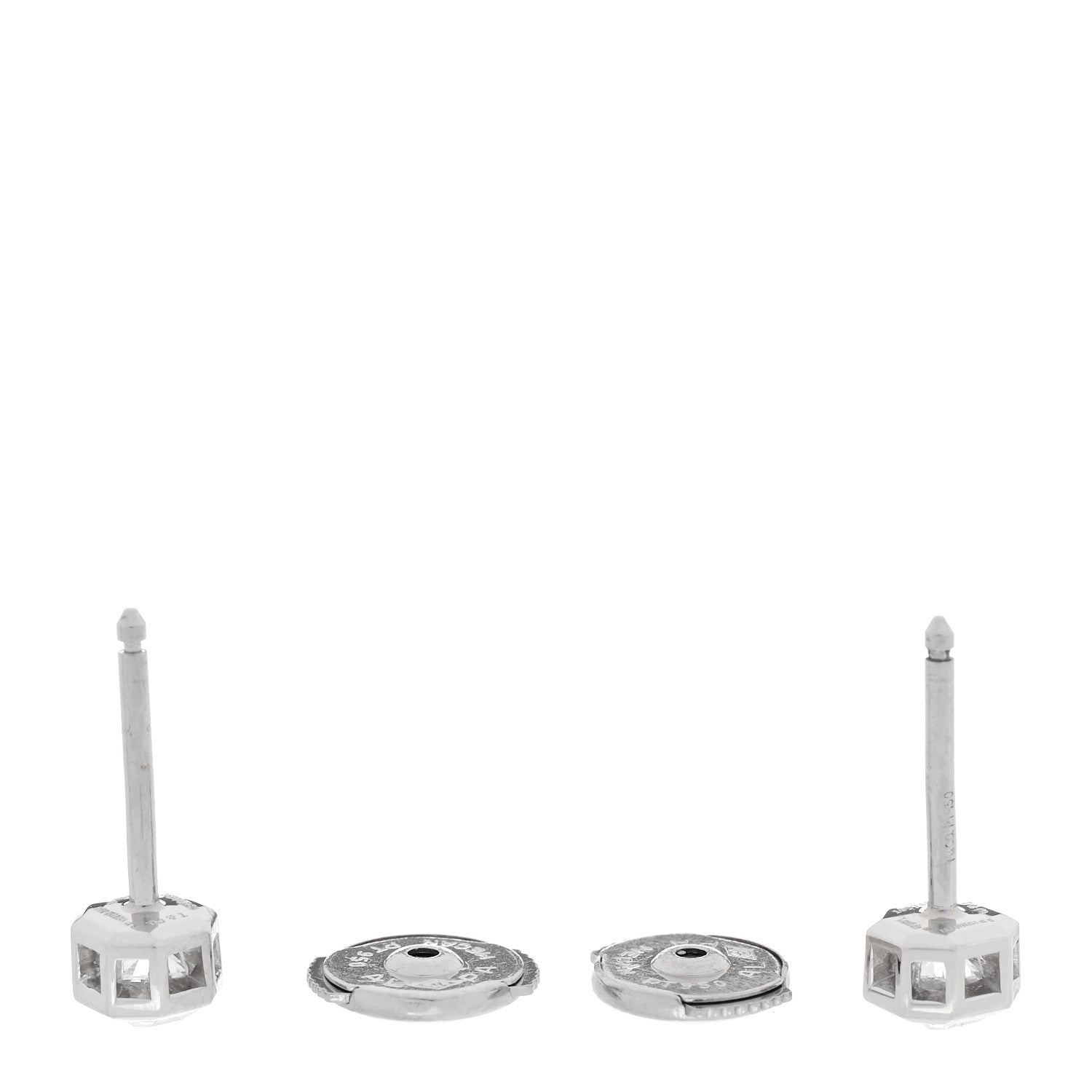 Tiffany Platinum Diamond .90ct Lucida Bezel Solitaire Earrings 5 of 6