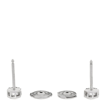 Tiffany Platinum Diamond .90ct Lucida Bezel Solitaire Earrings 5 of 6
