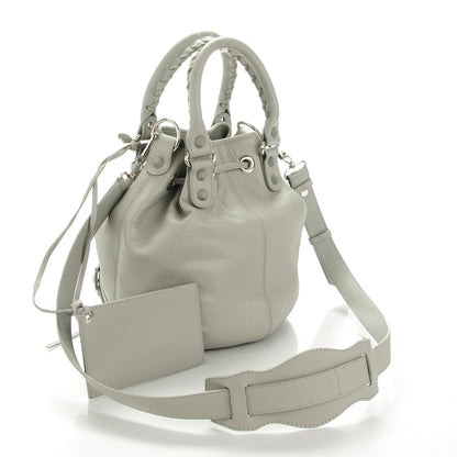 Balenciaga Matte Goatskin Rubber Covered Classic Hardware Mini Pompon Gris Glace 3 of 8