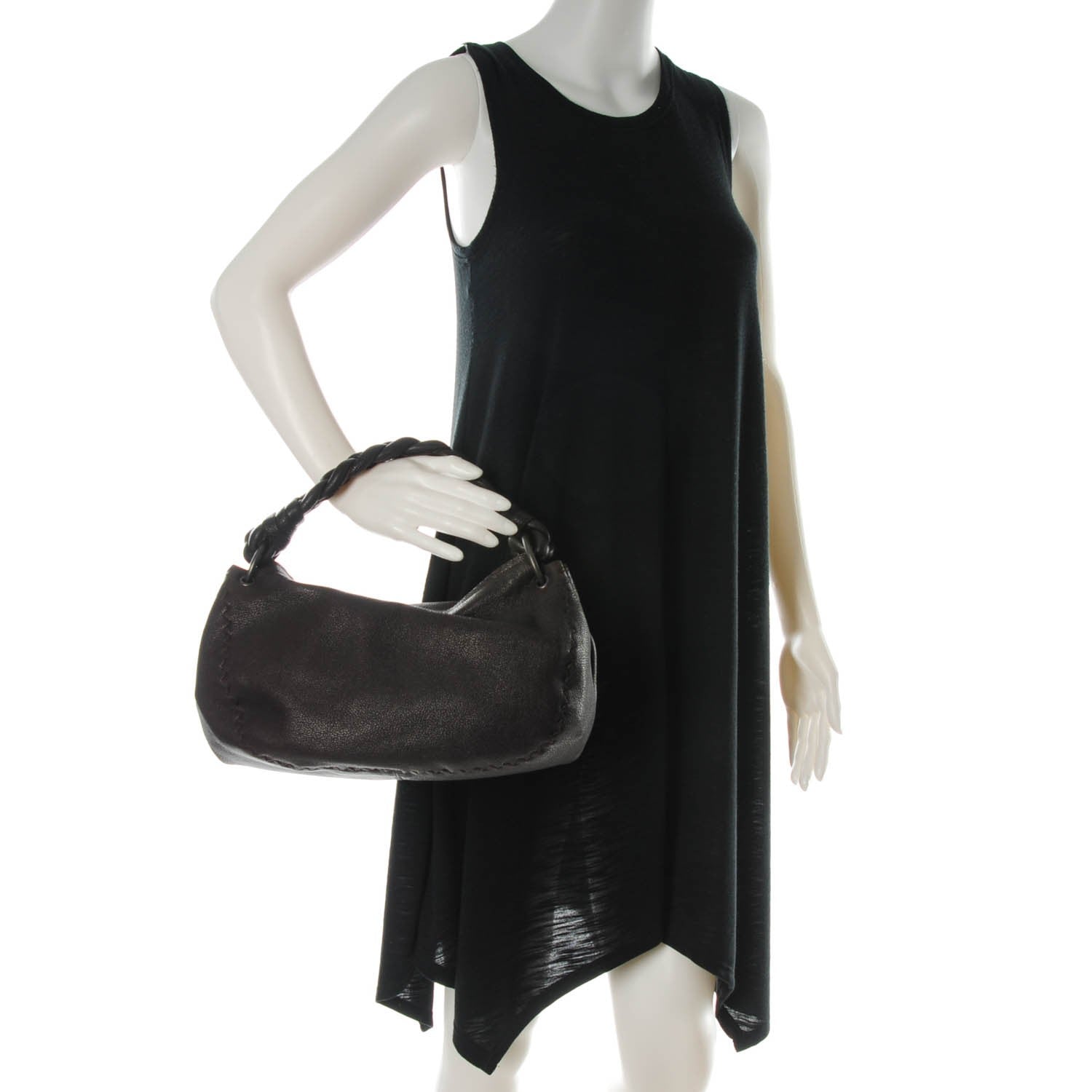 Bottega Veneta Cervo Braided Zip Hobo Moro 2 of 7