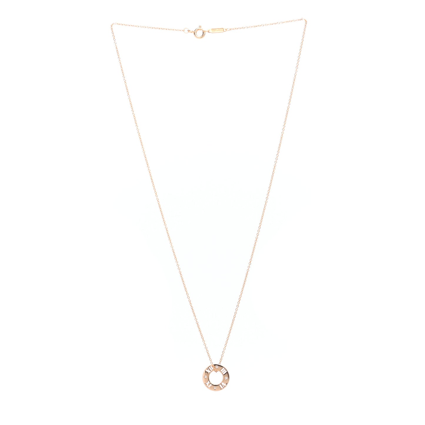 18K Yellow Gold Diamond Atlas Pierced Pendant Necklace