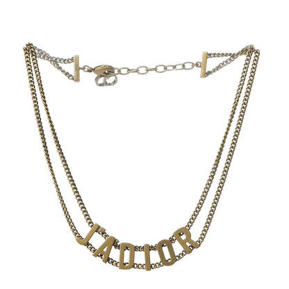 Christian Dior Metal J'Adior Choker Necklace Aged Gold 1 of 5