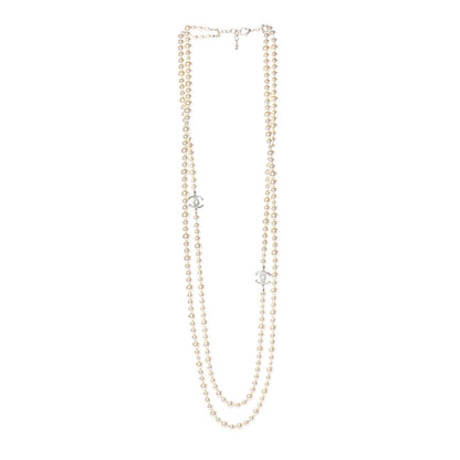 Chanel Graduated Pearl CC Long Necklace Gold 2 of 7