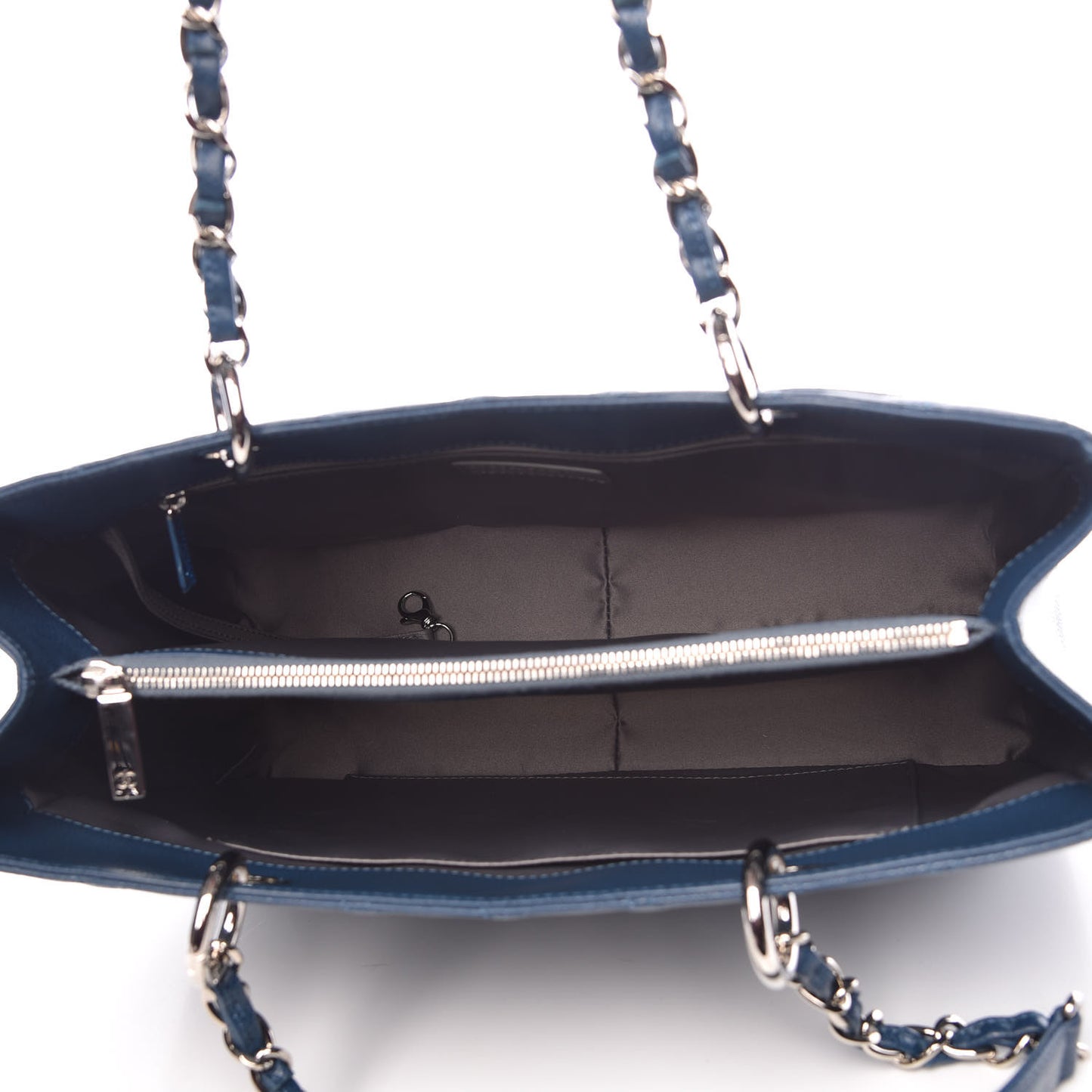 Caviar Quilted Grand Shopping Tote GST Dark Blue