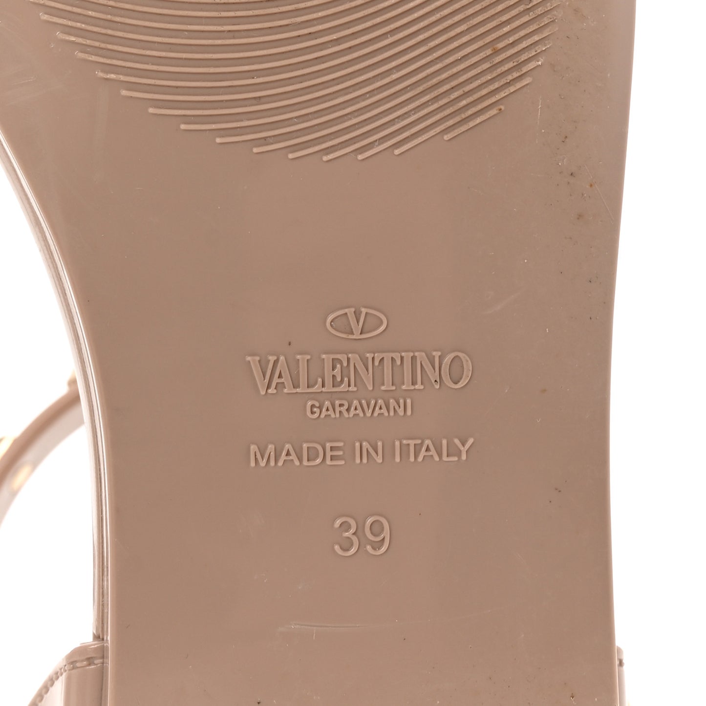 PVC Jelly Rockstud Caged Sandals 39 Poudre