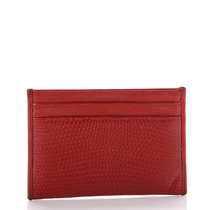 Chanel Lizard Card Holder Red 3 of 14