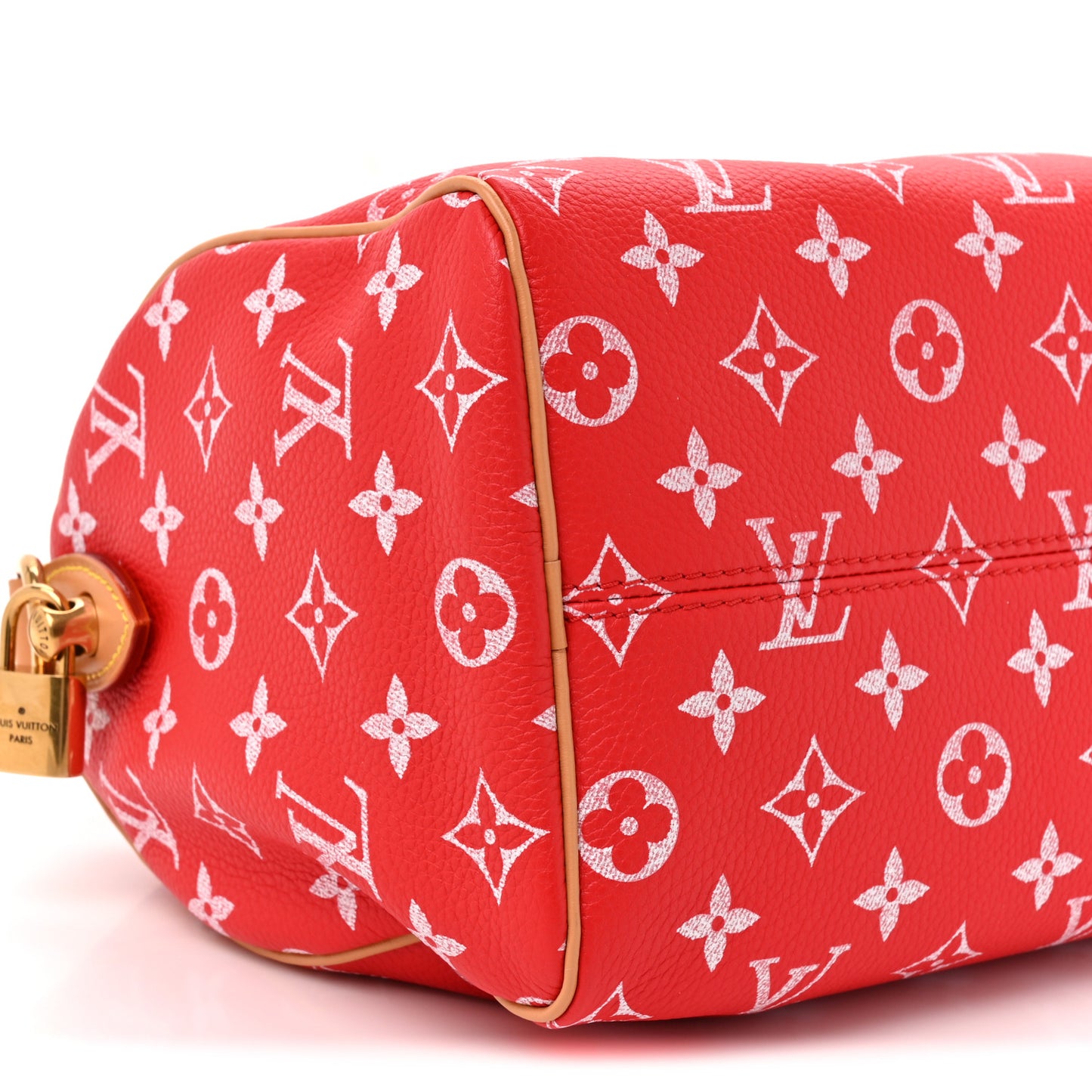 Soft Calfskin Monogram Speedy P9 Bandouliere 25 Red