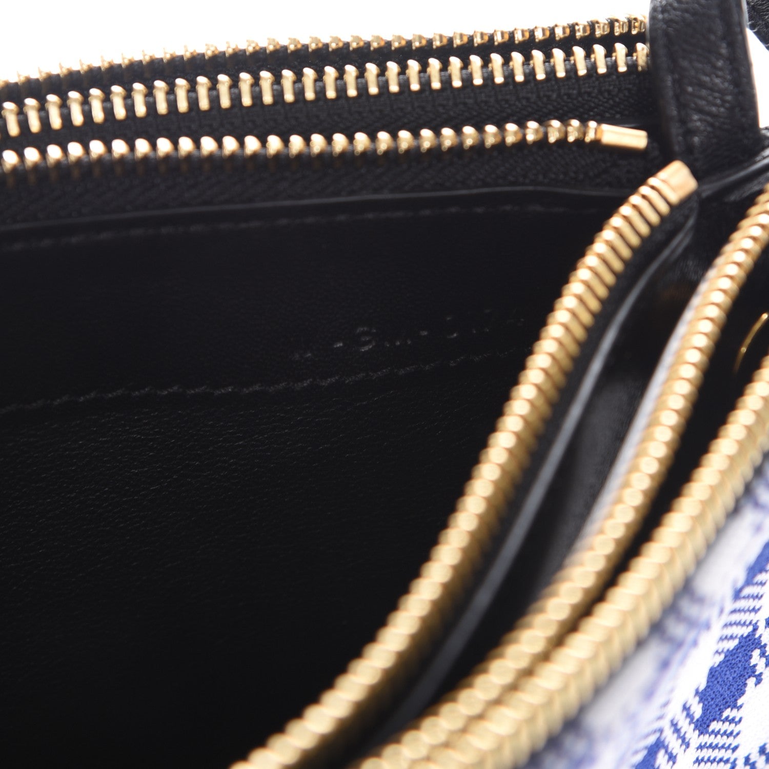 Celine Gingham Lambskin Small Trio Crossbody Bag Cobalt 7 of 7