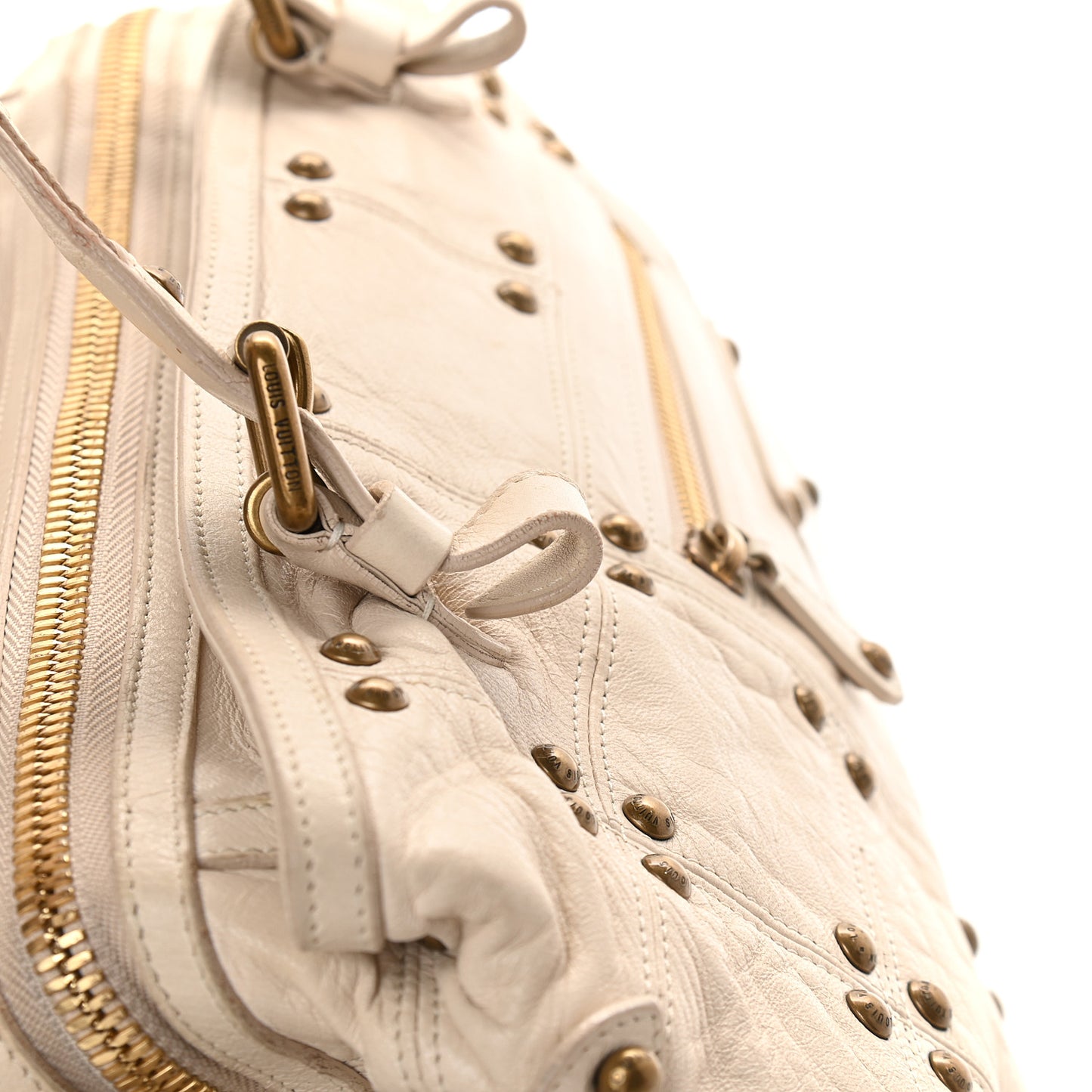 Lambskin Riveting White