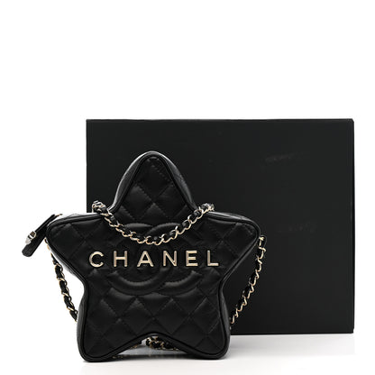 Chanel Lambskin Quilted Walk of Fame Star Bag Black 11 of 11