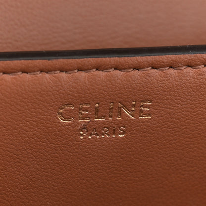 Celine Textile Natural Calfskin Teen Classic Box Flap Bag Navy Tan 6 of 12