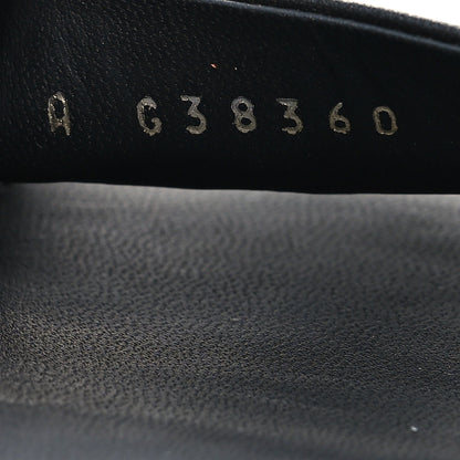 Chanel Lambskin Pearl CC Sandals 38.5 Black 6 of 8