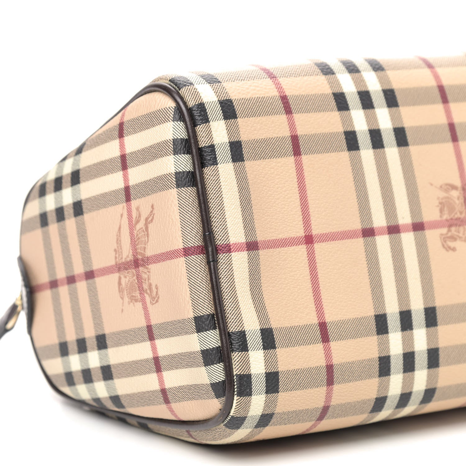 Burberry Haymarket Check Small Chester Bowling Bag Chocolate 8 of 9