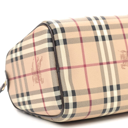 Burberry Haymarket Check Small Chester Bowling Bag Chocolate 8 of 9
