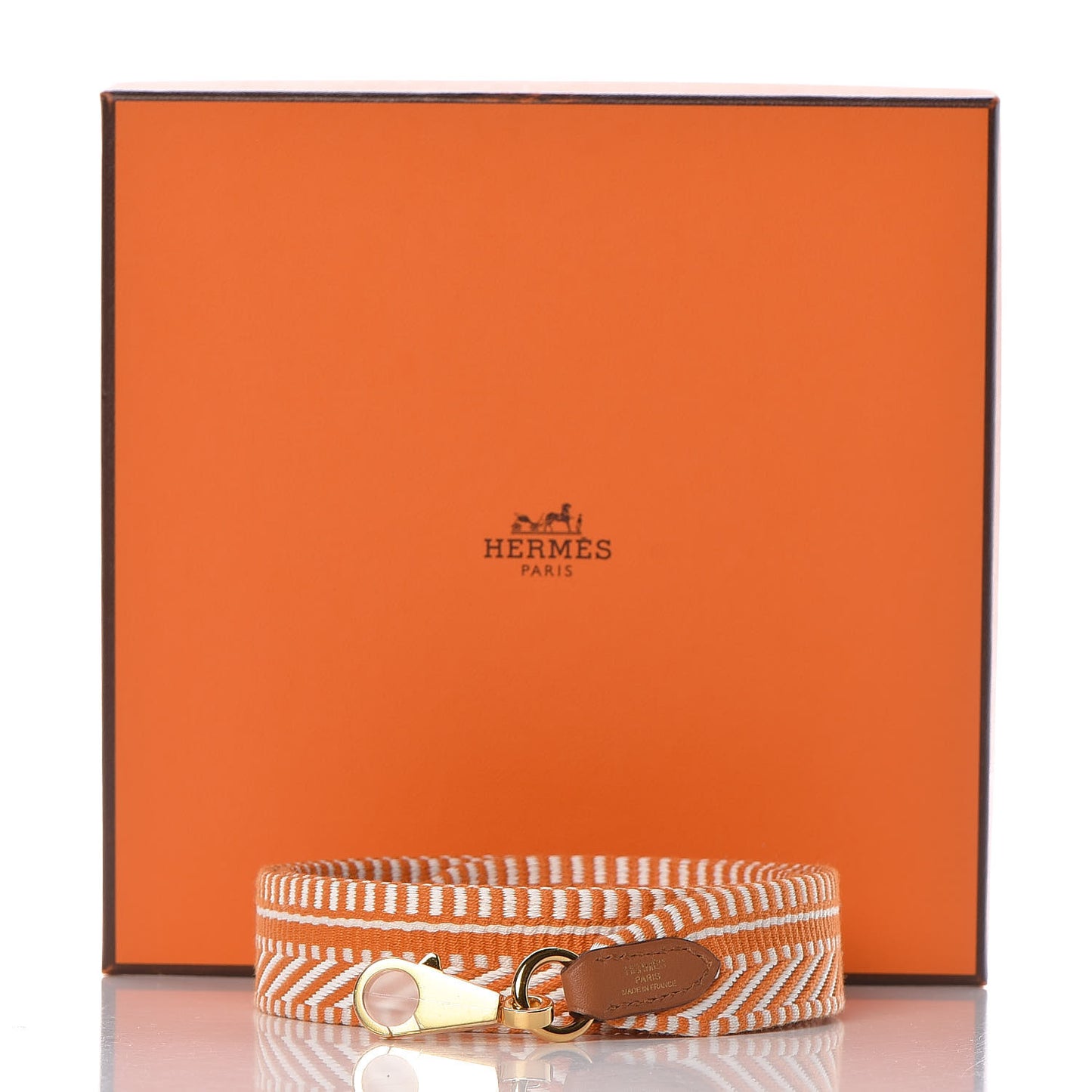 Toile Swift 25mm Sangle Cavale Shoulder Strap Abricot Ecru Gold