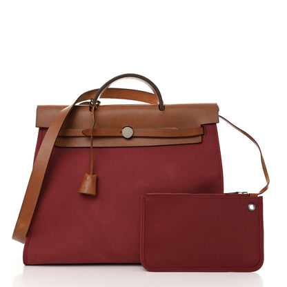 Hermes Vache Hunter Toile Herbag Zip 39 MM Rubis Natural 3 of 22