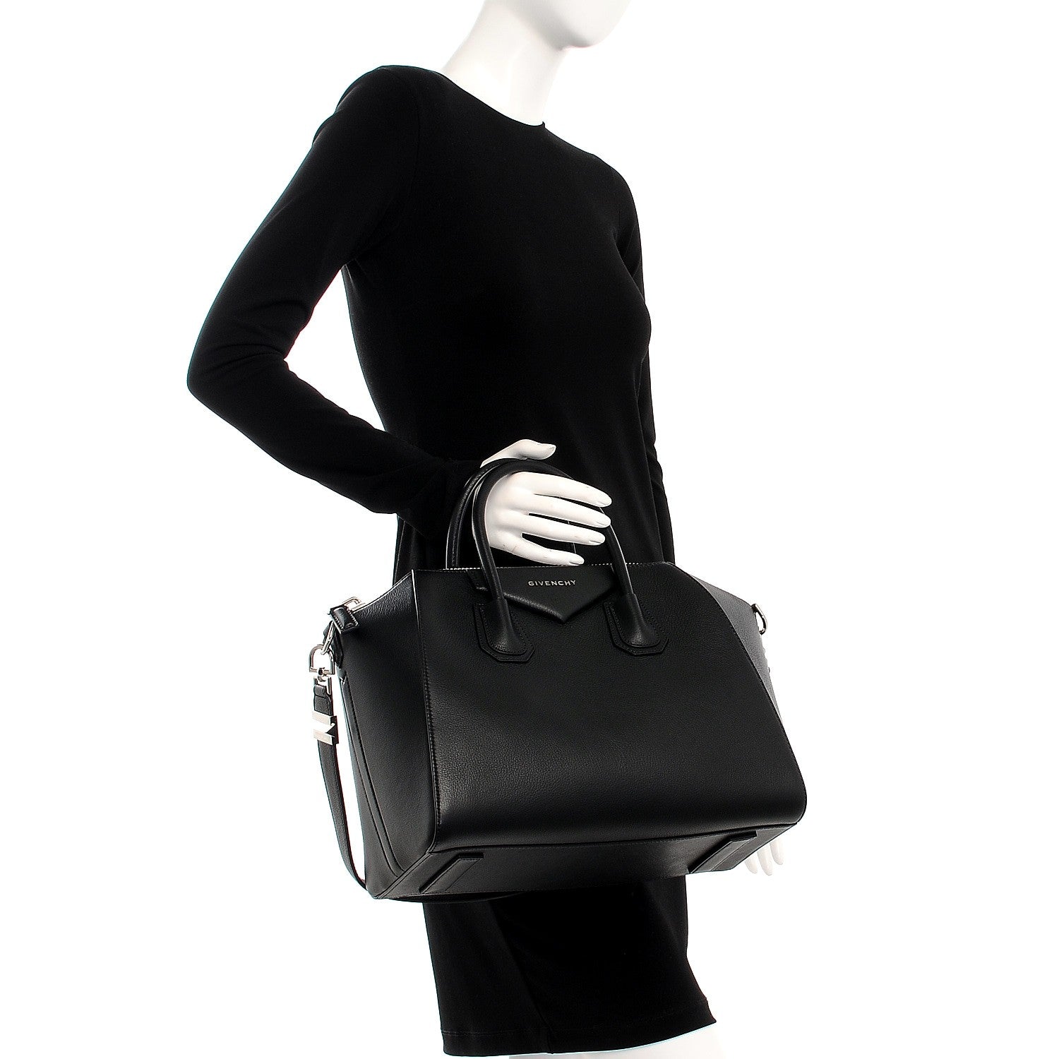 Givenchy Sugar Goatskin Medium Antigona Black 3 of 7
