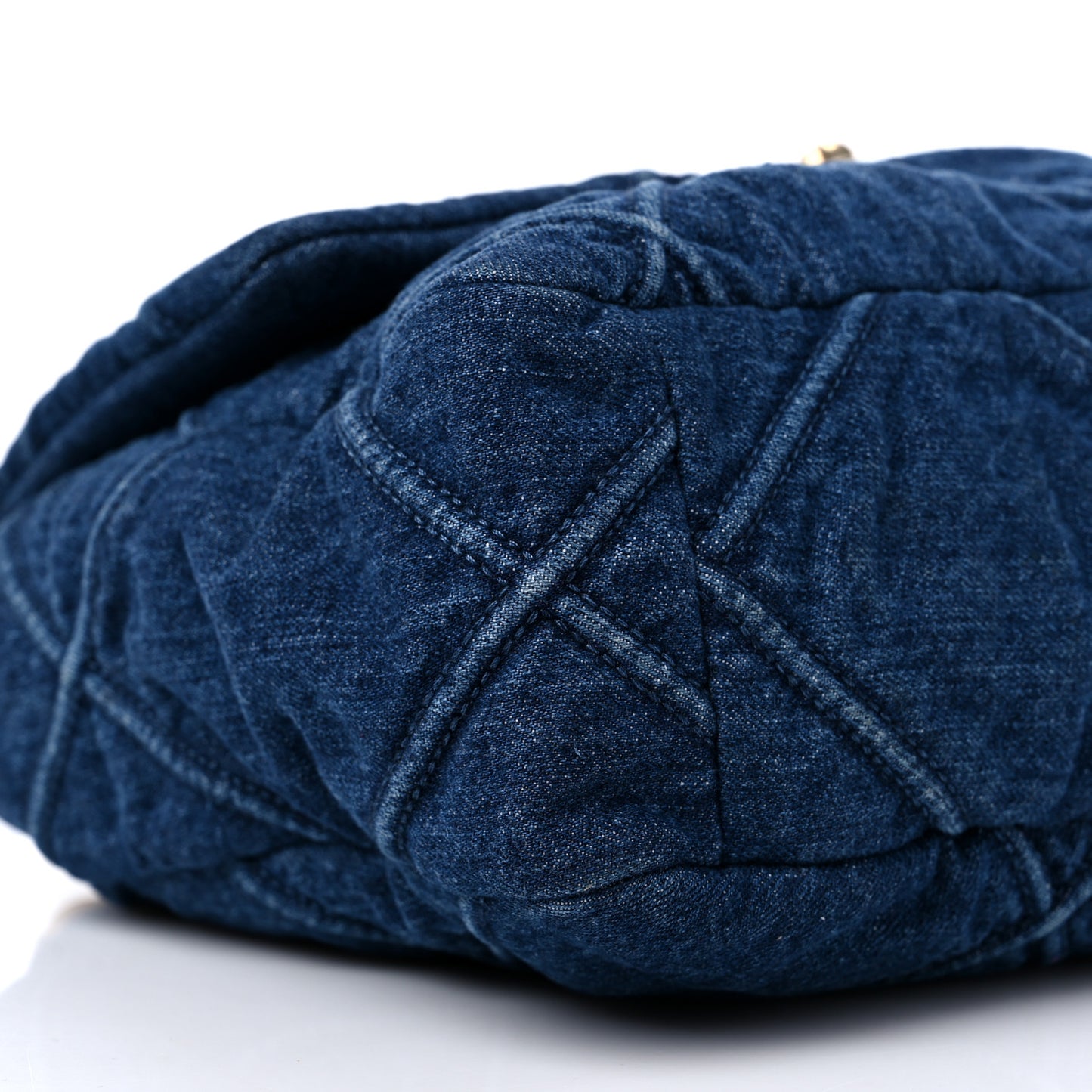 Denim Quilted Large Chanel 19 Flap Blue