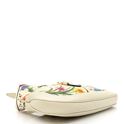 Gucci Canvas Flora Medium Jackie Hobo White 4 of 8