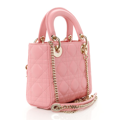 Christian Dior Lambskin Cannage Mini Lady Dior Light Pink 3 of 10
