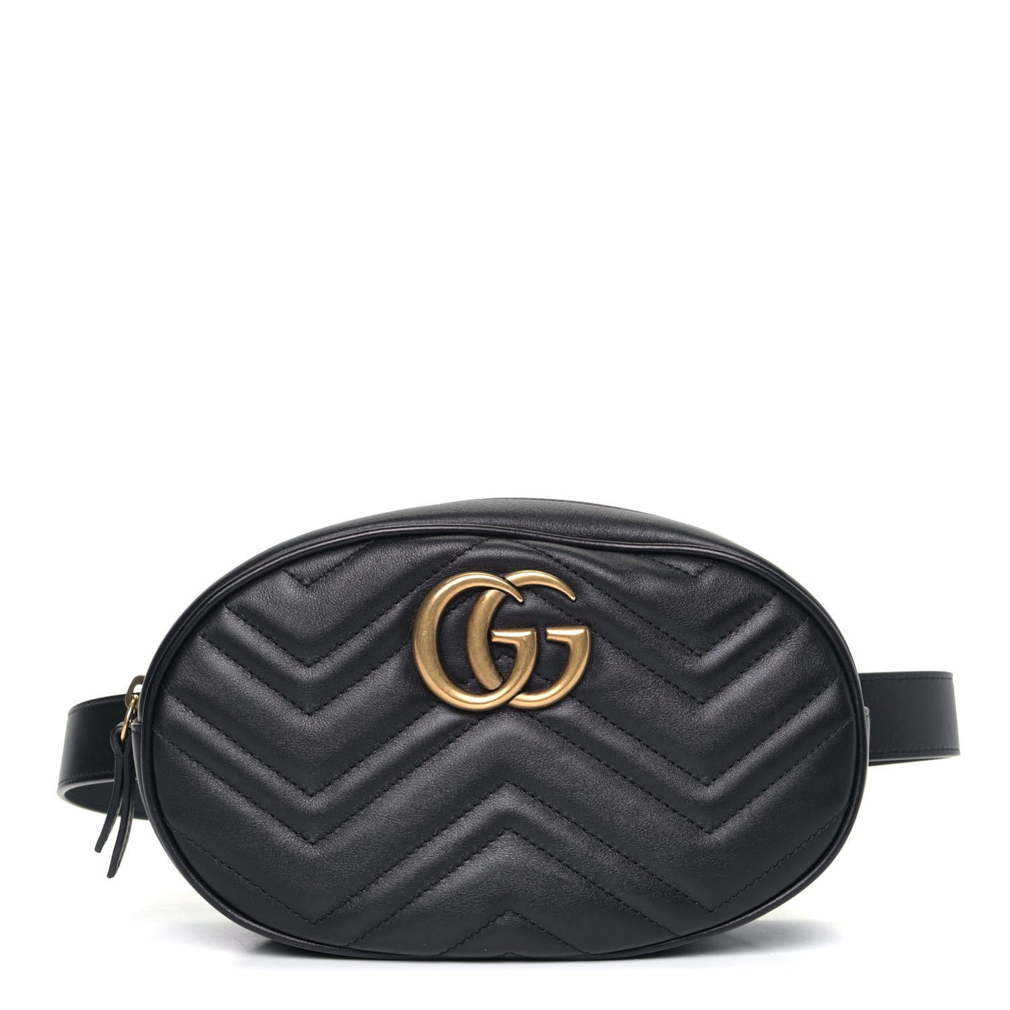 Calfskin Matelasse GG Marmont Belt Bag 75 30 Black