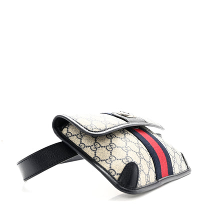 Gucci GG Supreme Monogram Web Small Ophidia Belt Bag 90 36 Beige Navy 4 of 10