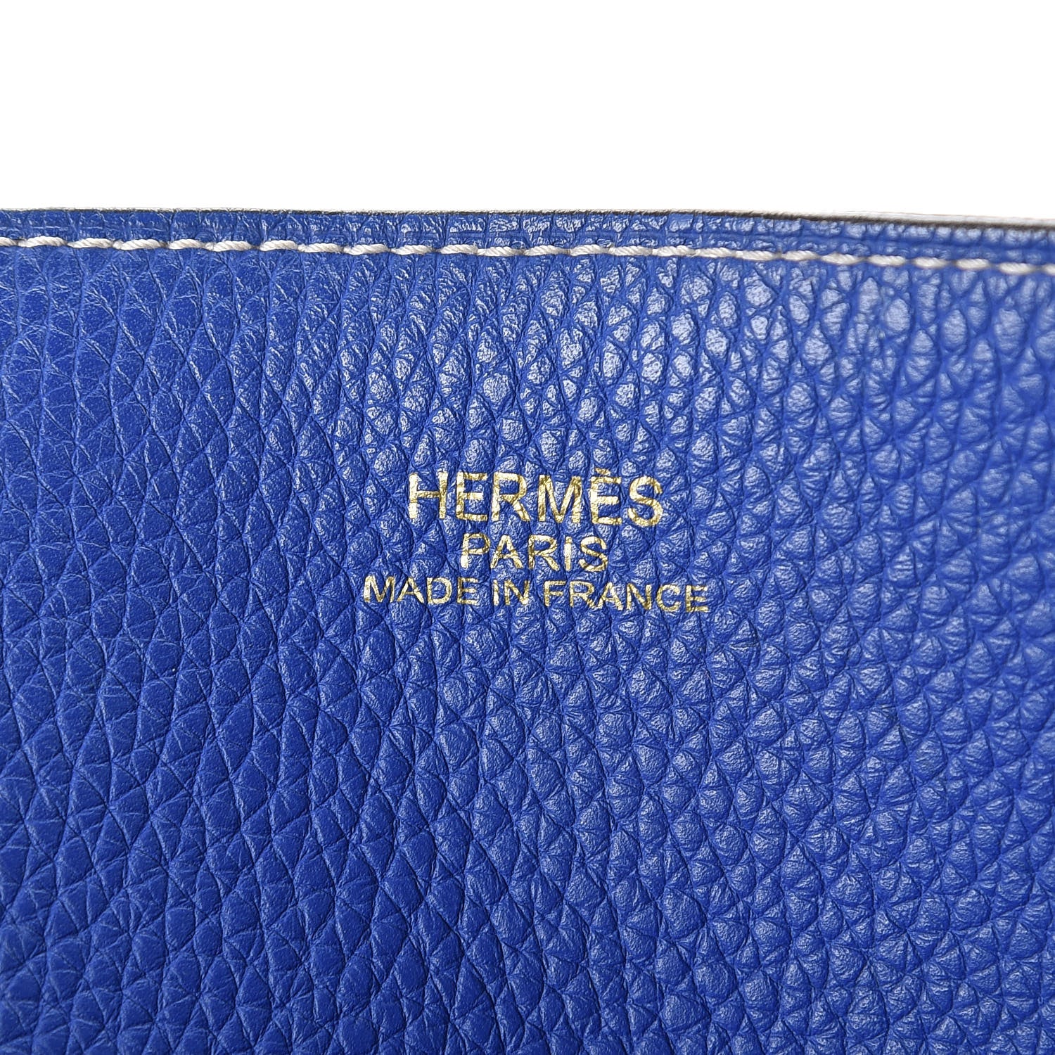 Hermes Taurillon Clemence Double Sens 36 Reversible Tote Graphite Bleu Electrique 9 of 23
