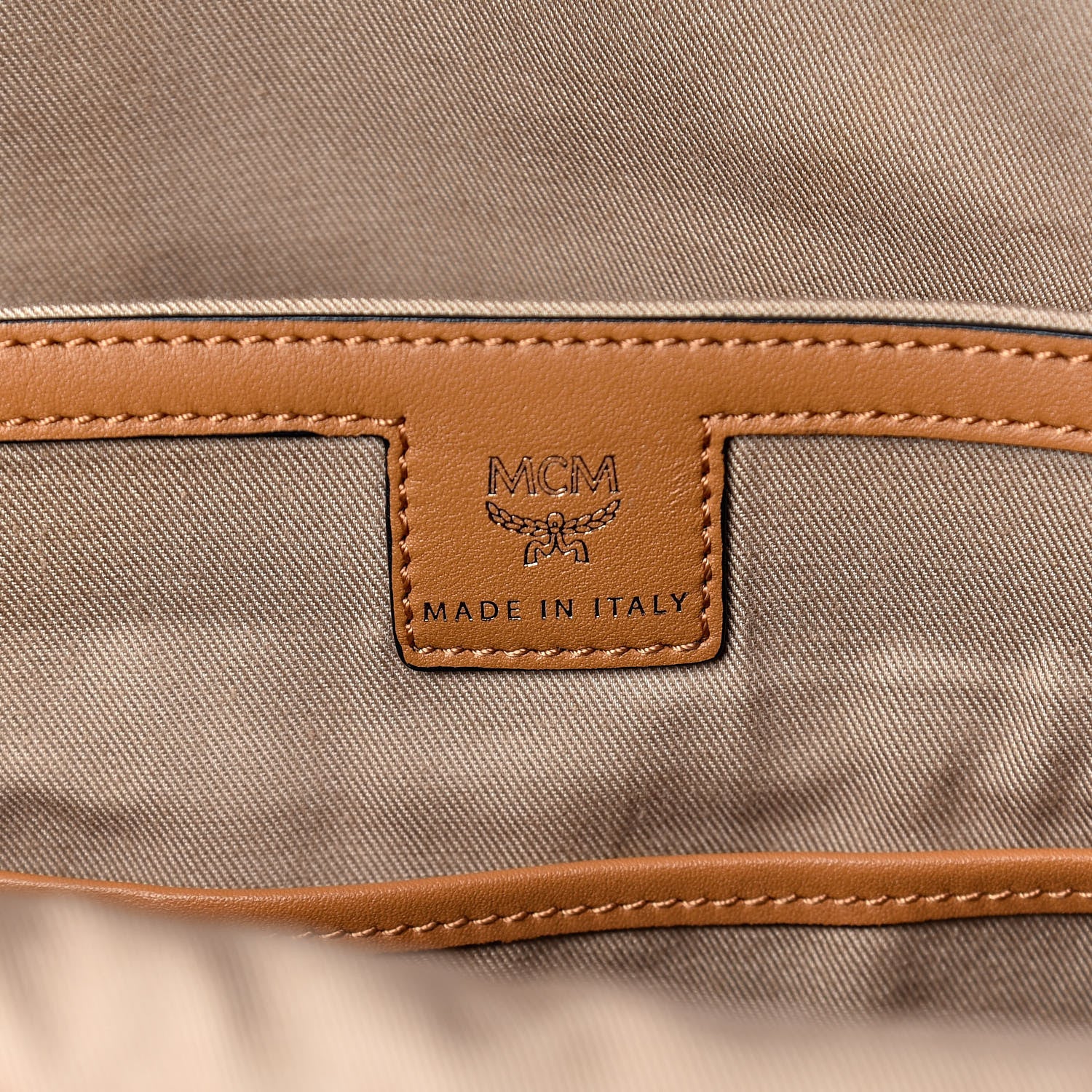 MCM Metallic Visetos Leopard Print Small Stark Backpack Cognac 6 of 11