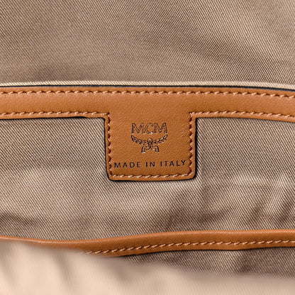 MCM Metallic Visetos Leopard Print Small Stark Backpack Cognac 6 of 11