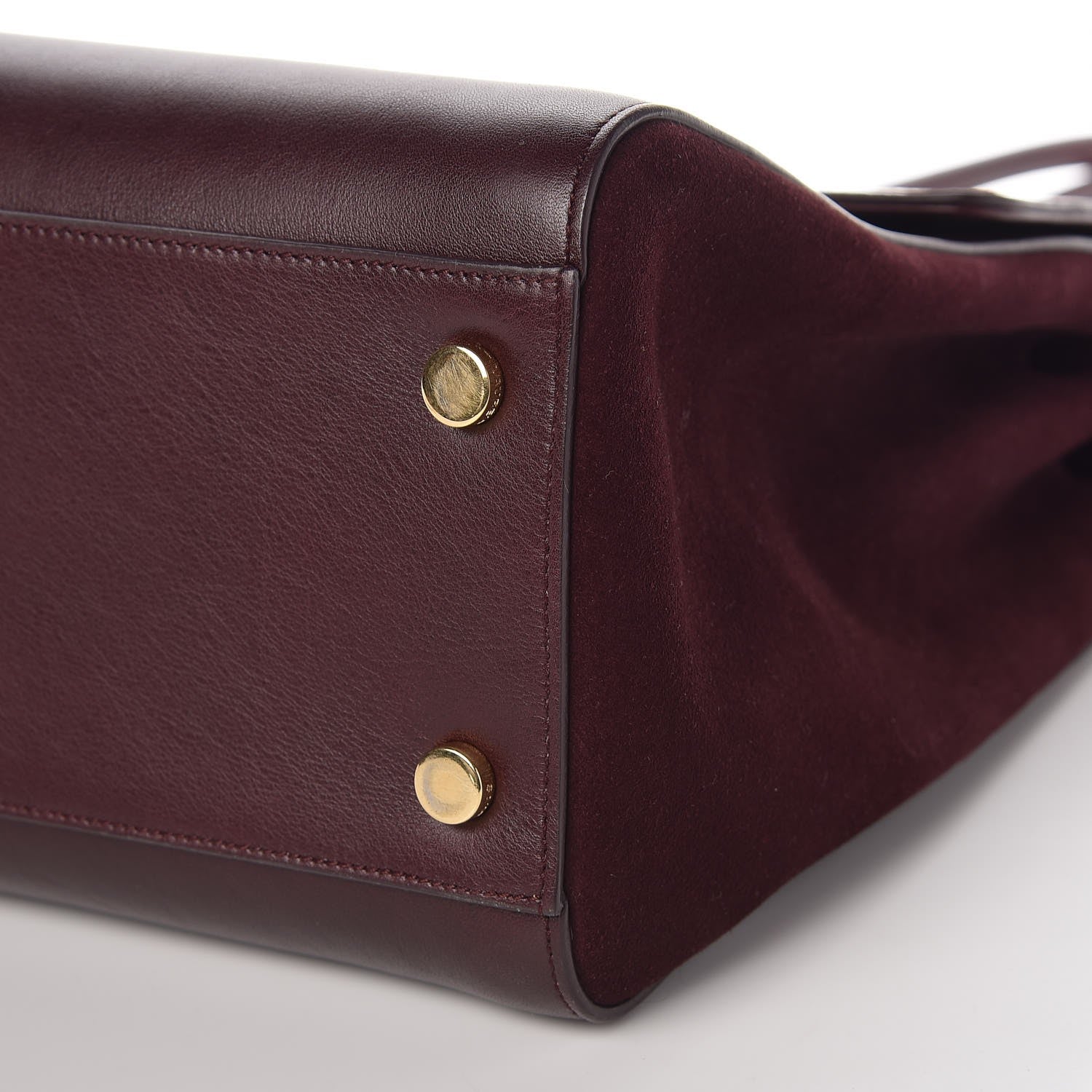 Saint Laurent Calfskin Crocodile Embossed Medium Moujik Top Handle Bag Amarena 17 of 17