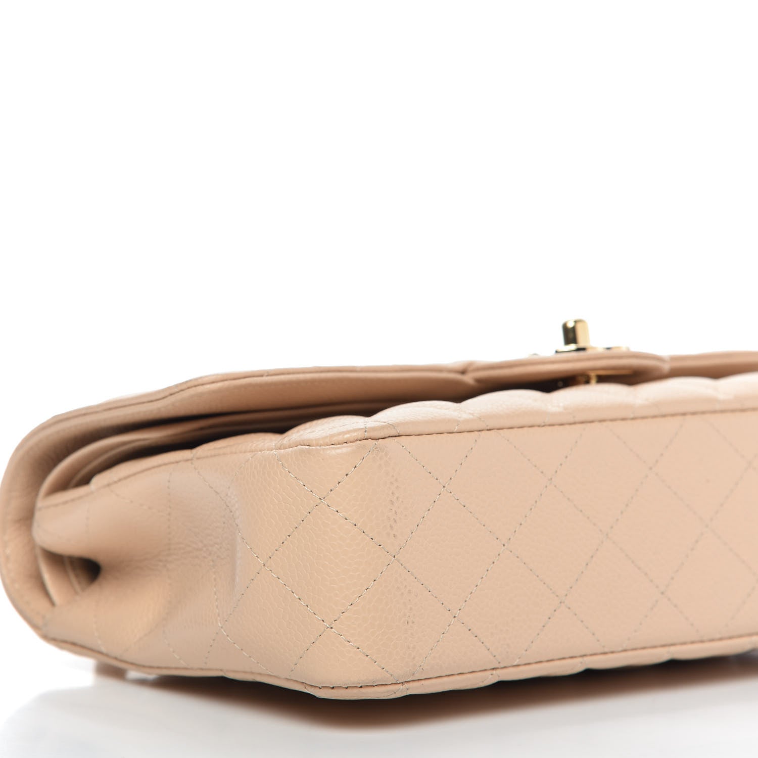 Chanel Caviar Quilted Medium Double Flap Beige 6 of 9